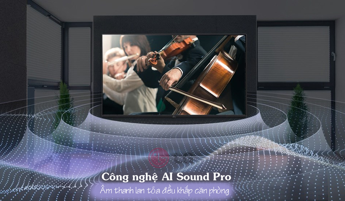 Tivi LG công nghệ AI Sound âm thanh lan tỏa đều khắp căn phòng