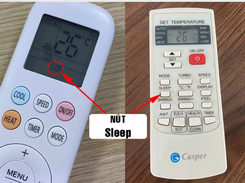 Cách bật chế độ Sleep bằng điều khiển