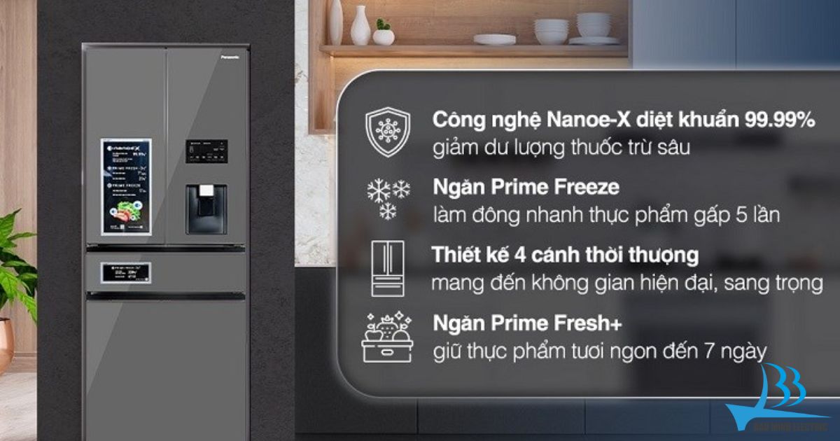 Tủ lạnh 4 cánh Panasonic