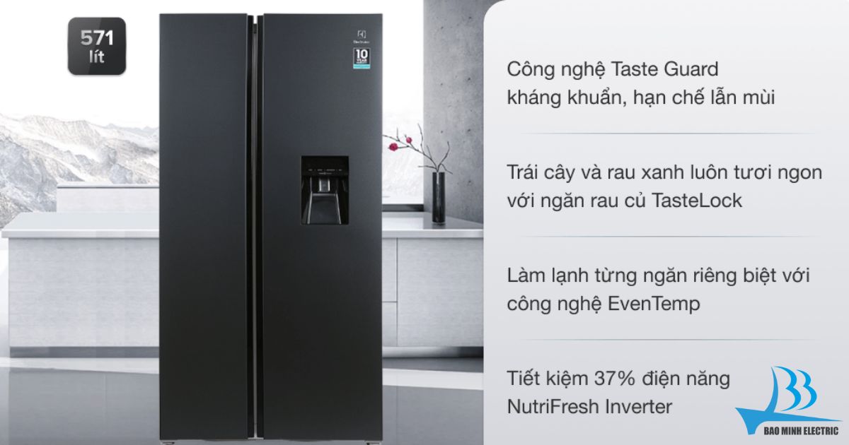 Tủ lạnh Electrolux ESE6141A-BVN 571 lít Inverter