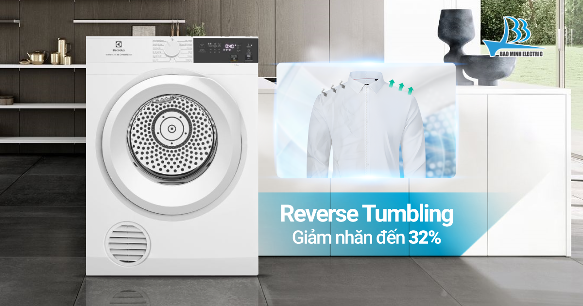 Máy sấy Electrolux công nghệ Reverse Tumbling