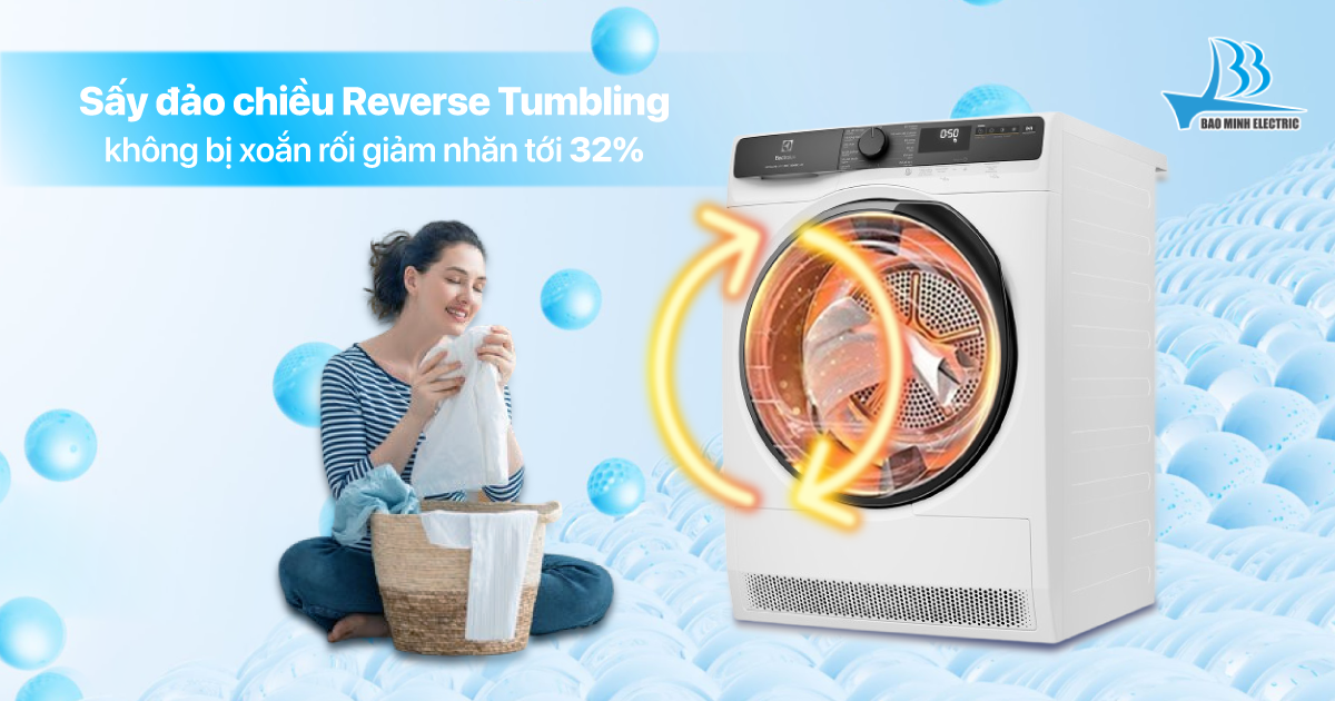 Máy sấy Electrolux công nghệ Reverse Tumbling