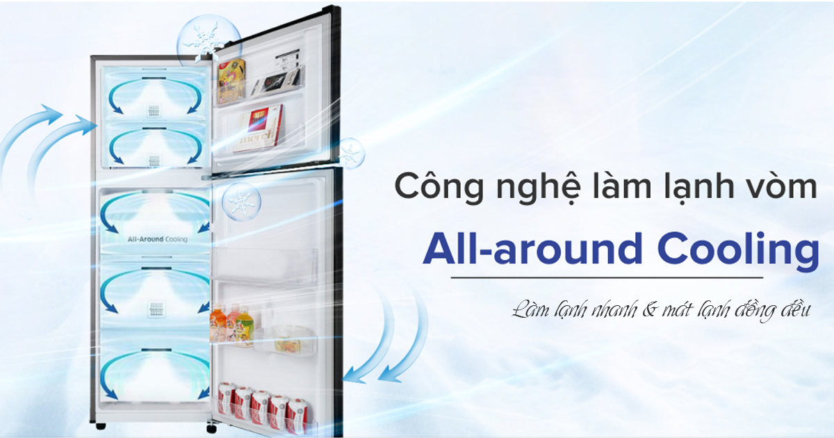 Tủ lạnh Samsung làm lạnh vòm all around cooling