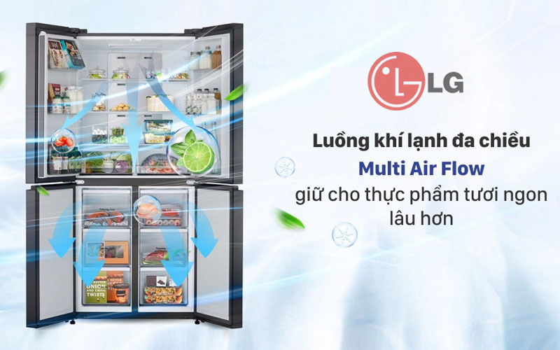 Tủ lạnh LG làm lạnh đa chiều Multi Air flow