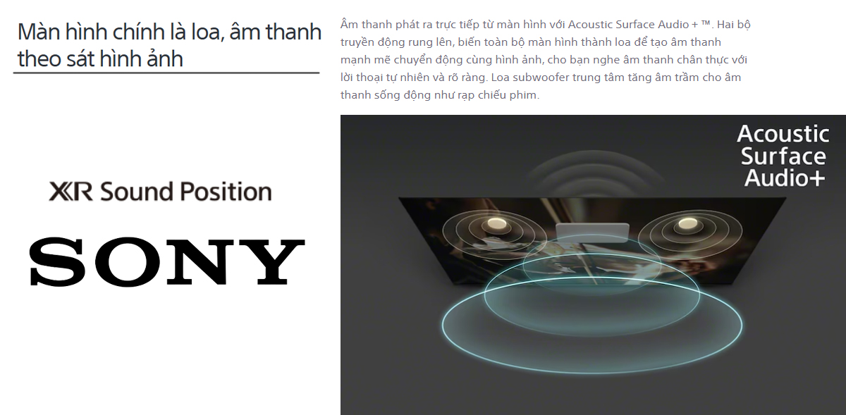 Tivi Sony công nghệ XR Sound Position