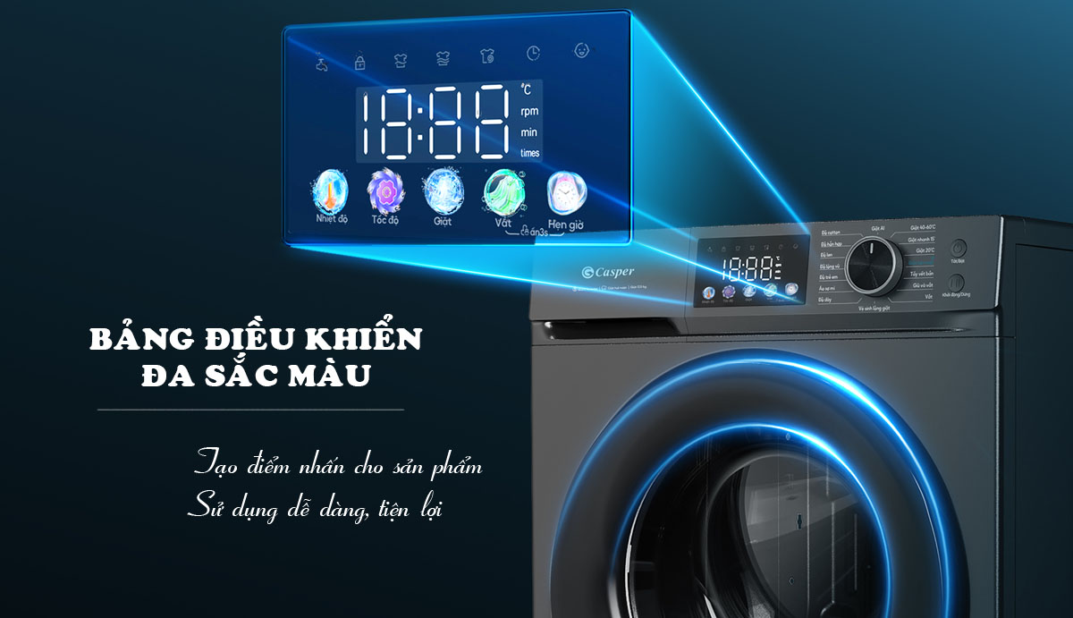 Bảng điều khiển máy giặt Casper ProWash