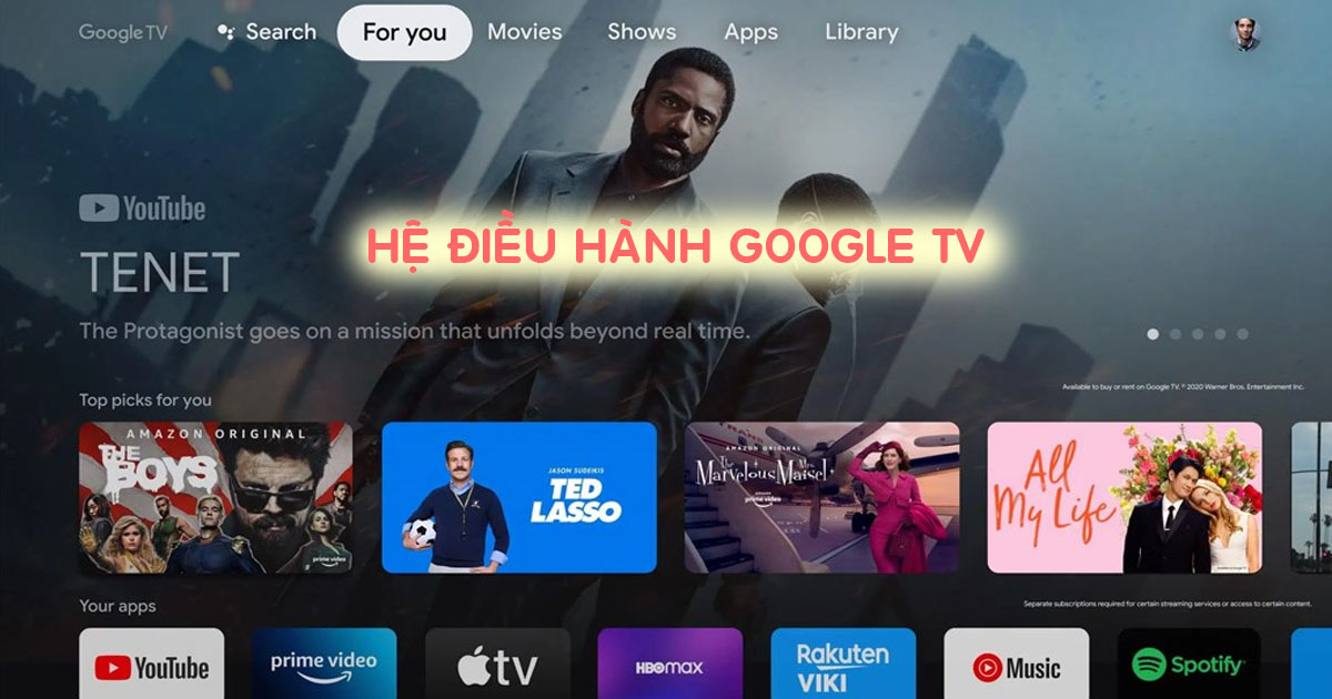 Tivi TCL hệ điều hành Google TV