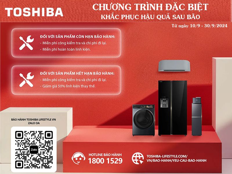TOSHIBA - Hỗ trợ đặc biệt khách hàng ảnh hưởng báo YAGI-1
