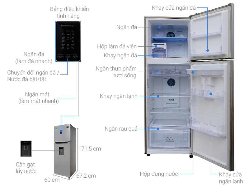  Thiết kế Tủ lạnh Samsung RT32K5932S8/SV