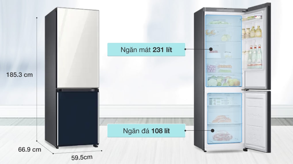  Thiết kế của Tủ lạnh Samsung RB33T307029/SV