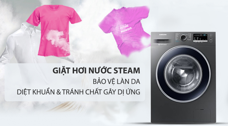  Diệt 99.9% vi khuẩn và các tác nhân gây dị ứng với công nghệ giặt hơi nước Hygiene Steam