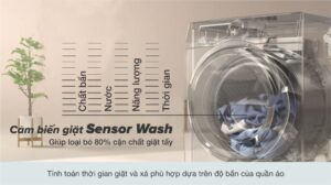 Loại bỏ đến 49 loại vết bẩn nhờ công nghệ Sensor Wash với cảm biến AI