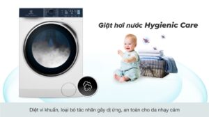 Loại bỏ vi khuẩn tác nhân gây dị ứng nhờ công nghệ giặt hơi nước Hygienic Care