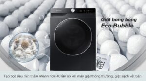  Công nghệ EcoBubble giúp bột giặt thẩm thấu sâu vào sợi vải chống đóng cặn