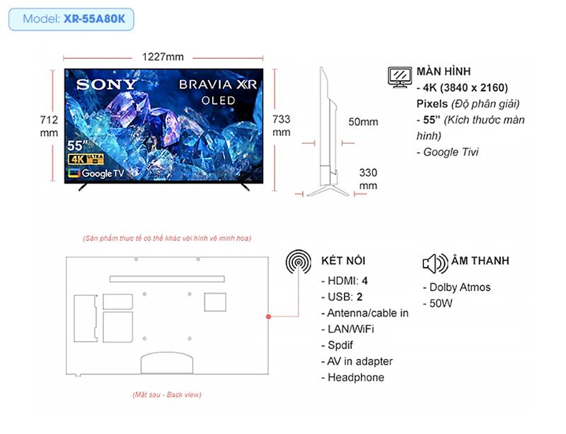 Tivi Sony XR-55A80K