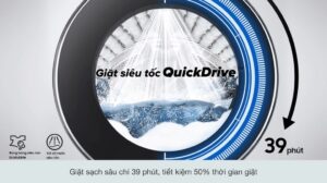  Giặt xả nhanh chóng hiệu quả cùng công nghệ QuickDrive