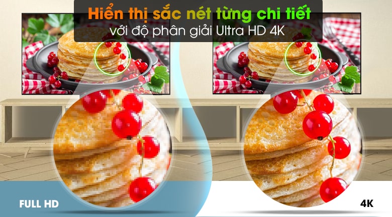 Độ phân giải Ultra HD 4K giúp hiển thị hình ảnh sắc nét
