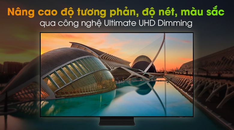 Nâng cao độ sắc nét, tương phản nhờ công nghệ Ultimate UHD DimmingĐiều khiển tivi bằng điện thoại một cách nhanh chóng Kết nối và trình chiếu bằng điện thoại một cách dễ dàng và tiện lợi 