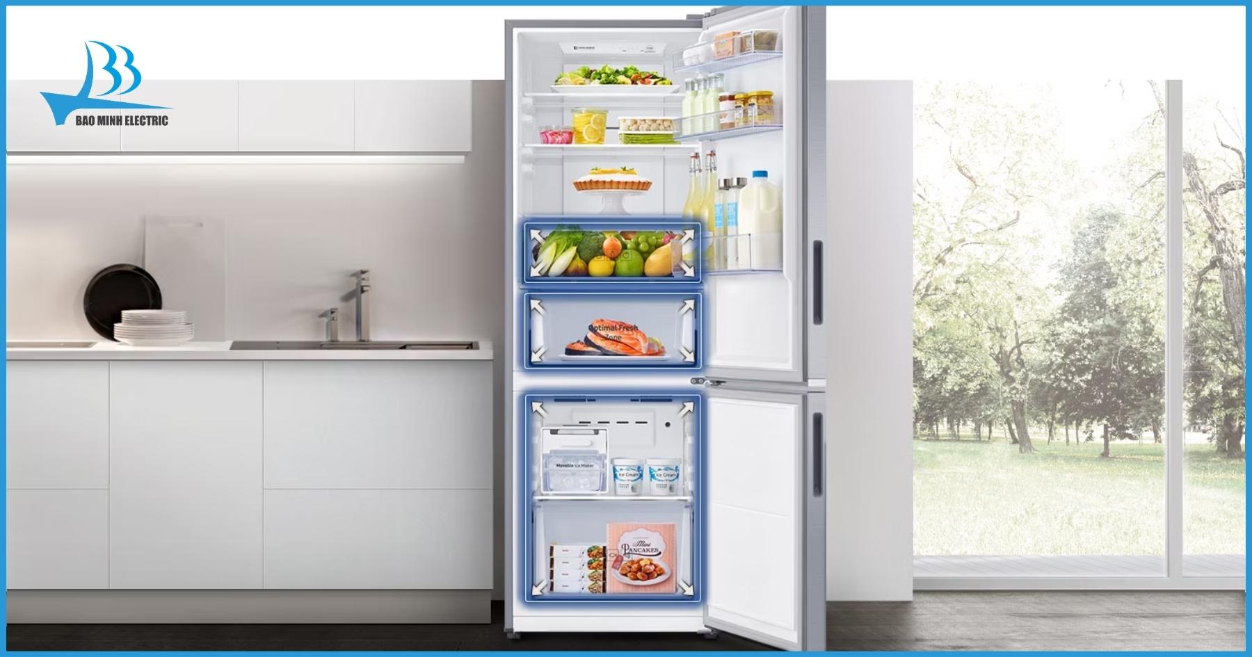 Đặc điểm thiết kế của tủ lạnh samsung Inverter 280 lít RB27N4010S8/SV