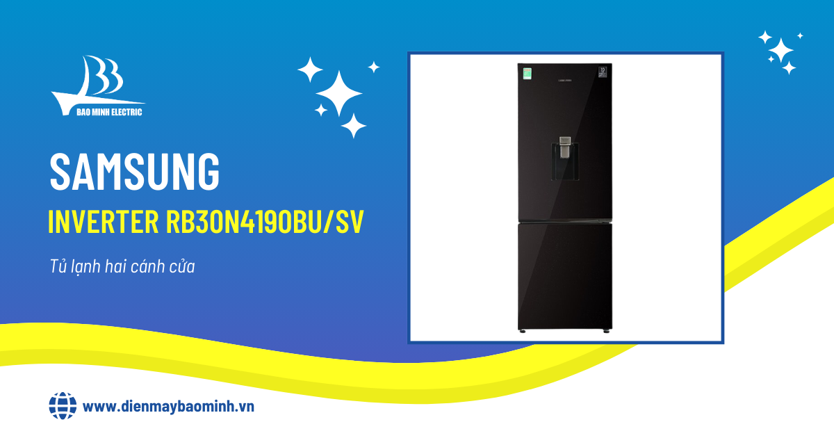 Tủ lạnh Samsung Inverter 307 lít RB30N4190BU/SV|Bán chạy, BH 24 tháng 