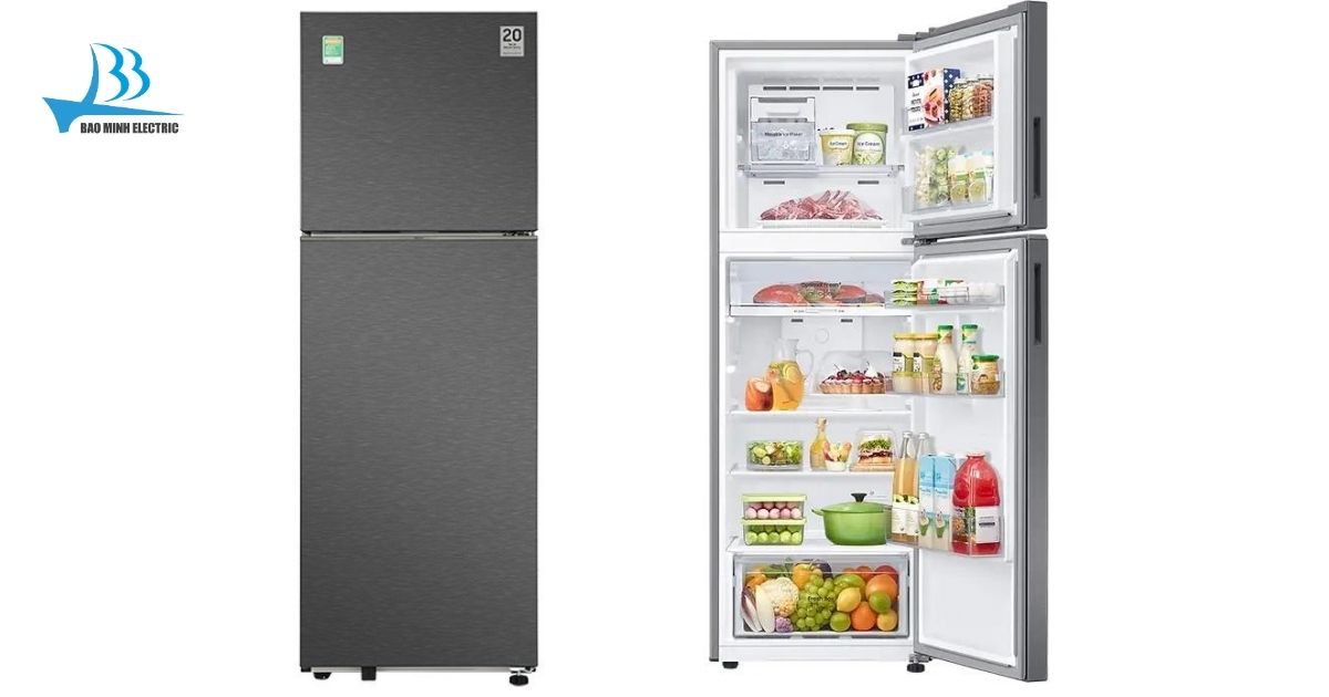 Thiết kế hiện đại của tủ lạnh Samsung RT31CG5424B1SV