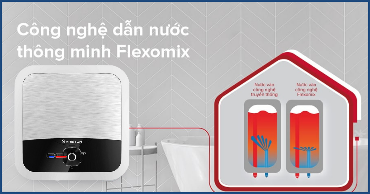 Công nghệ Flexomix - Cung cấp thêm 10% lượng nước nóng sử dụng