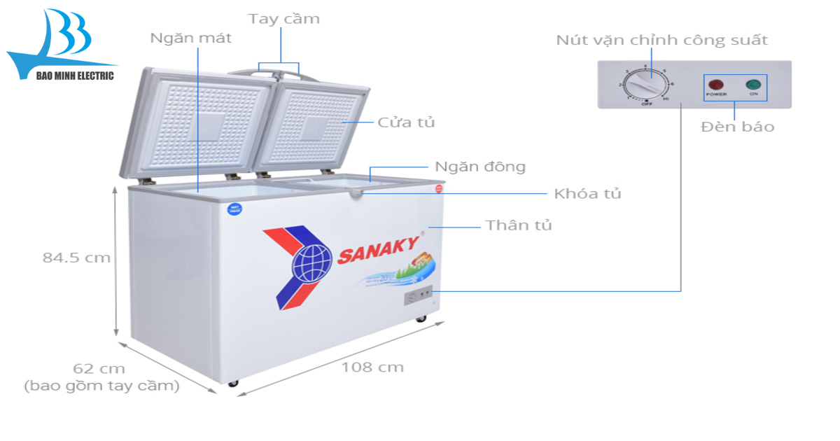 Thông số kỹ thuật cơ bản của tủ đông