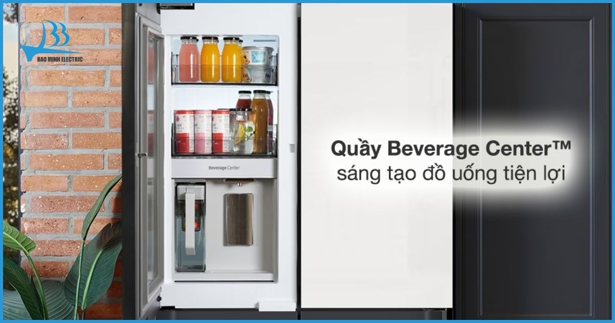 Quầy Minibar sành điệu Beverage Center™ của tủ lạnh Samsung RF59CB66F8S/SV