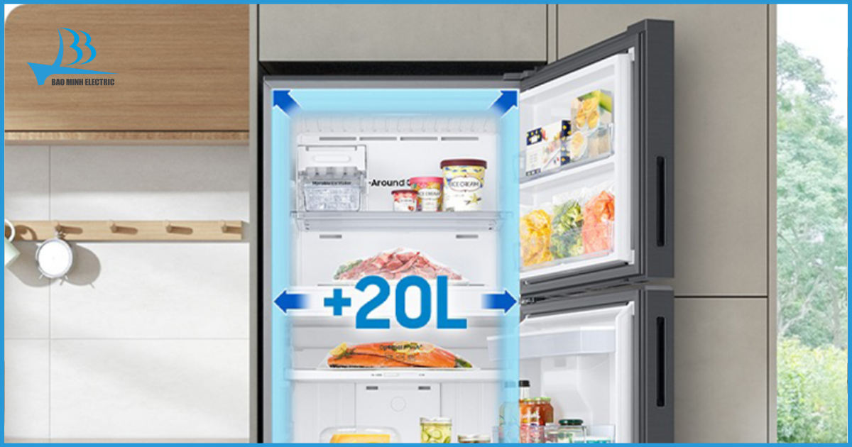 Tủ lạnh có thể tăng thêm 20L tích trữ