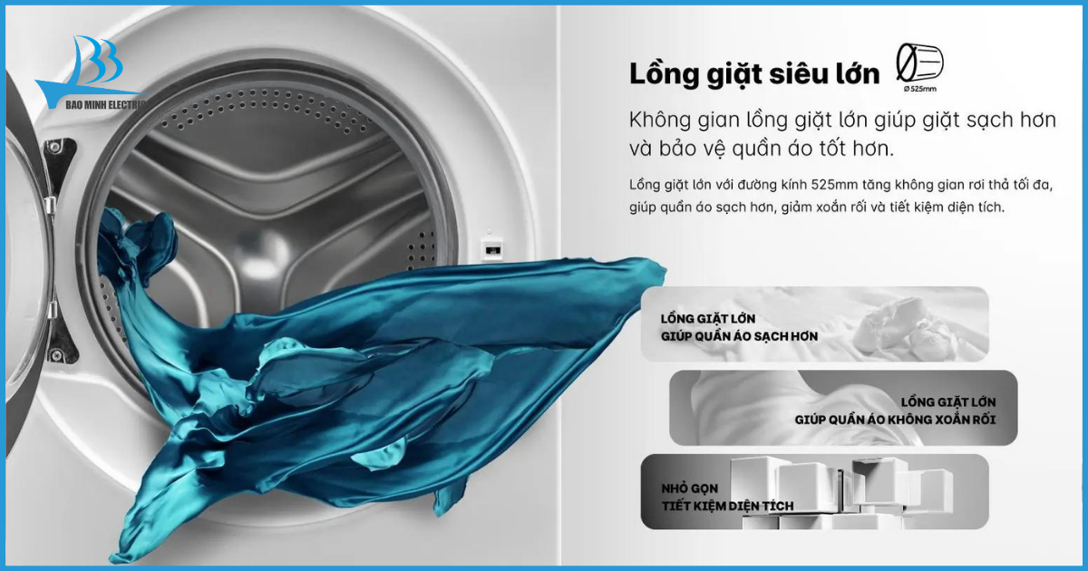 Đặc điểm thiết kế máy giặt Aqua AQD- D1103G.BK