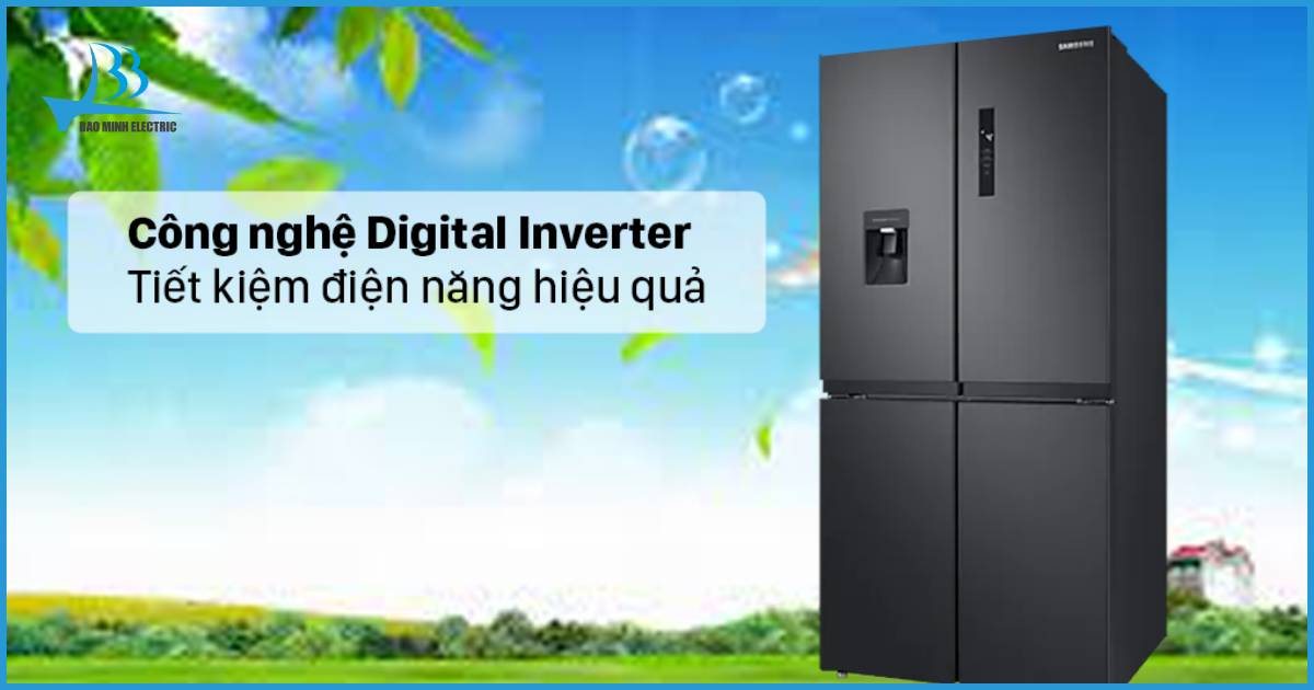 Tủ lạnh Samsung Inverter RF48A4010B4/SV tiết kiệm điện năng đến 50%