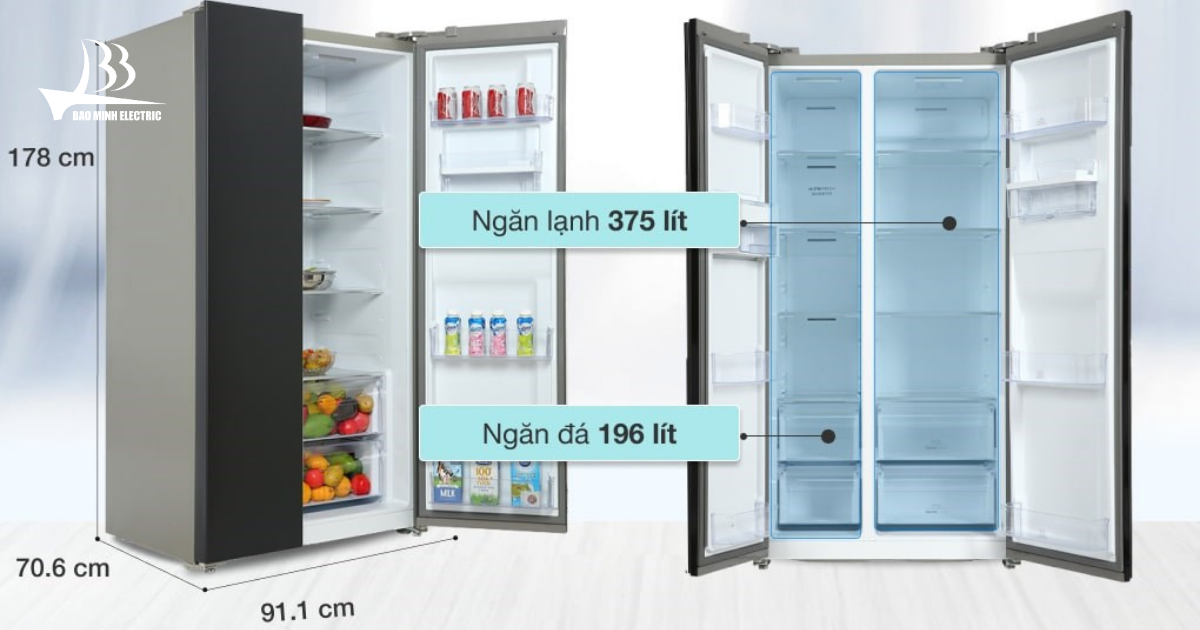 Tủ lạnh ESE6141A-BVN có dung tích lên đến 571 lít