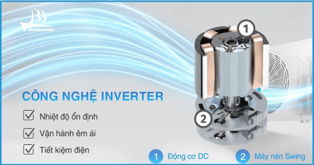 Công nghệ inverter giúp tiết kiệm điện tối đa