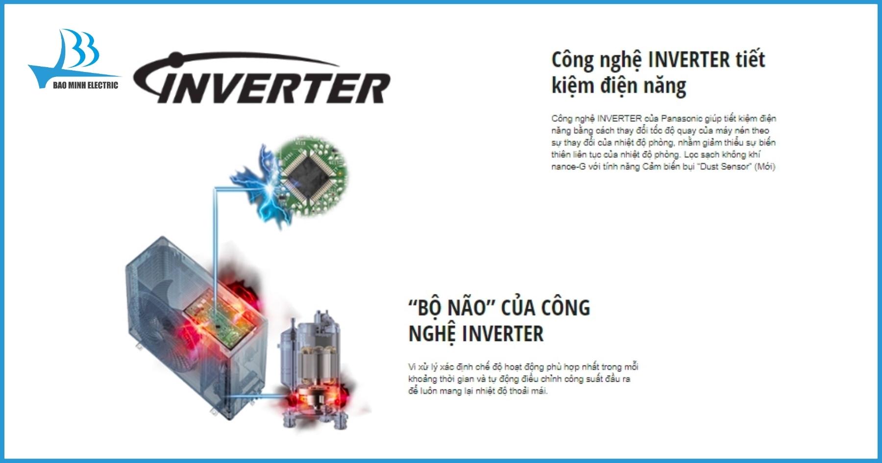 Công nghệ Inverter tiết kiệm điện năng đến 50%