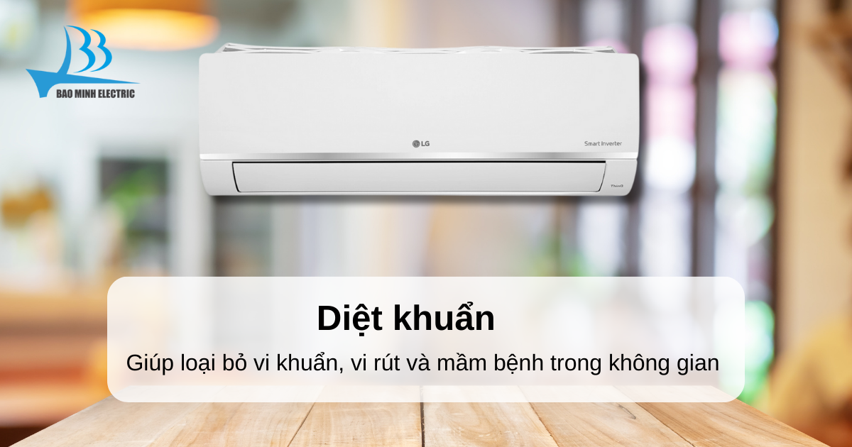 Tính năng diệt khuẩn trong không khí