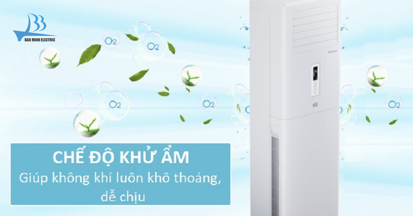 Không khí trong phòng sẽ luôn khô thoáng, thoải mái với chế độ khử ẩm