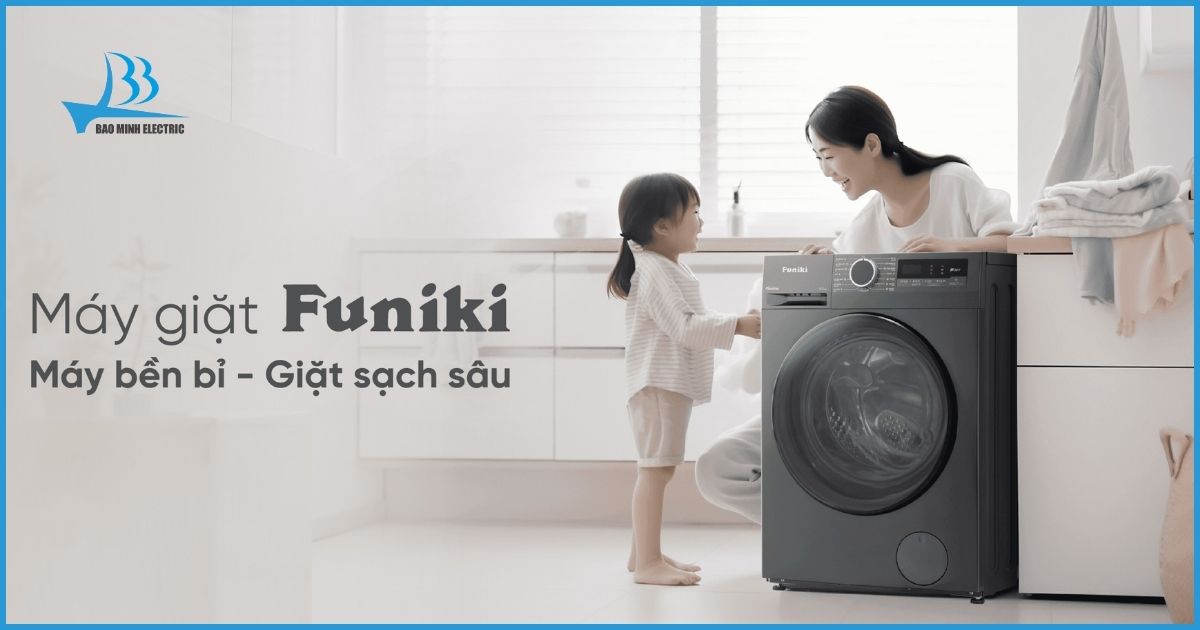 Thiết kế hiện đại, thanh lịch của máy giặt Funiki HWM F885ADG