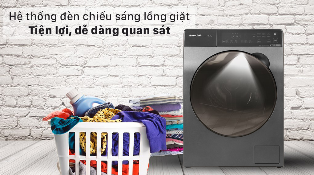 Hệ thống đèn chiếu lồng giặt của máy