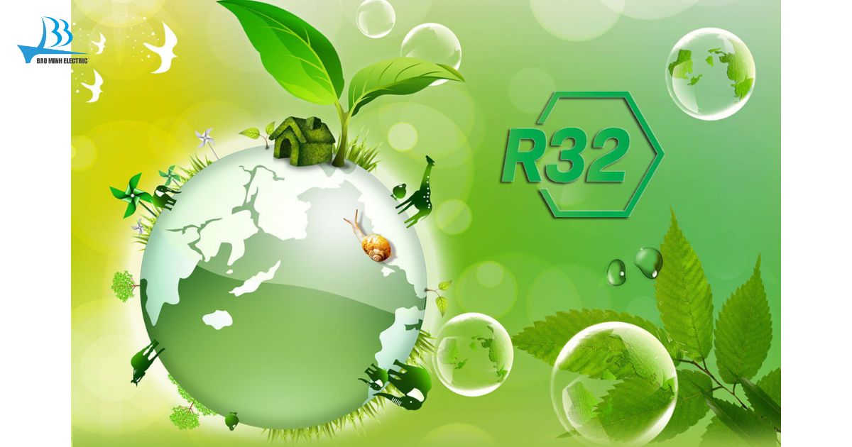 Điều hoà sử dụng môi chất lạnh gas R32, thân thiện với môi trường 