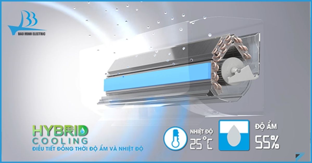 Hybrid Cooling cân bằng độ ẩm trong phòng