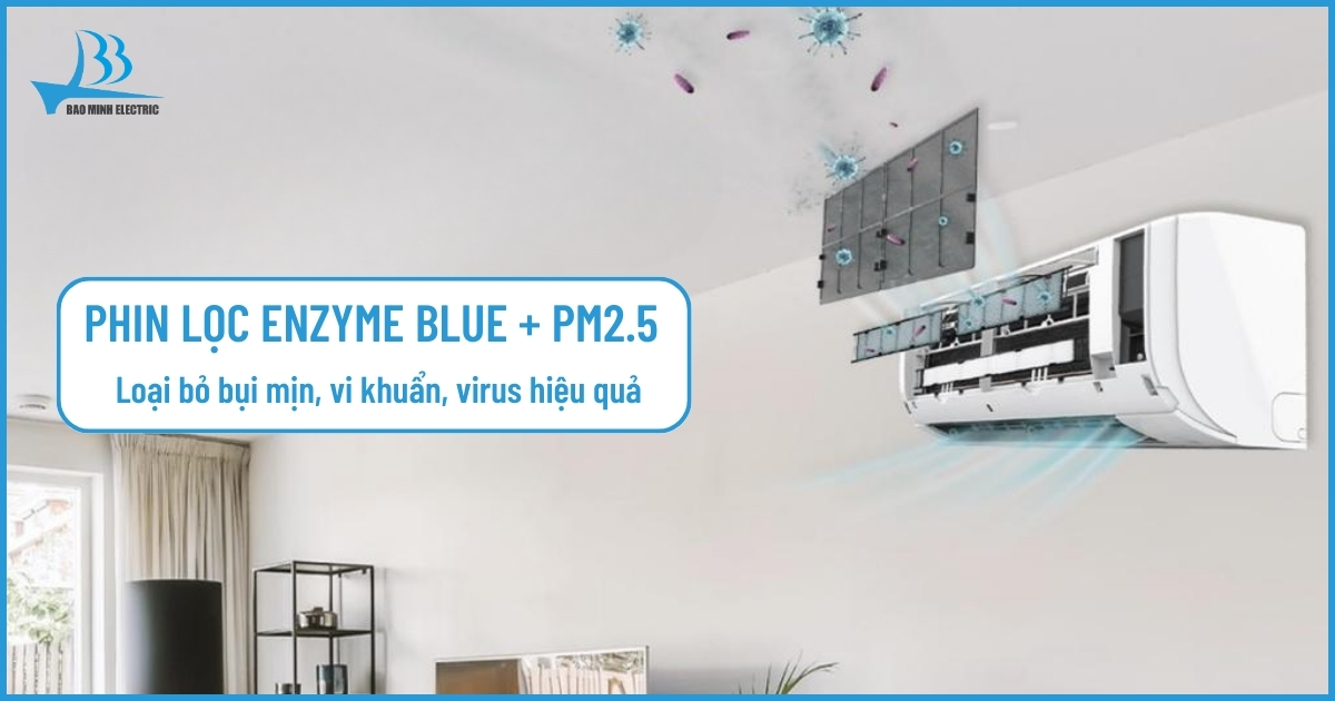  Phin lọc ENZYME BLUE + PM2.5 loại bỏ bụi mịn, vi khuẩn, virus hiệu quả