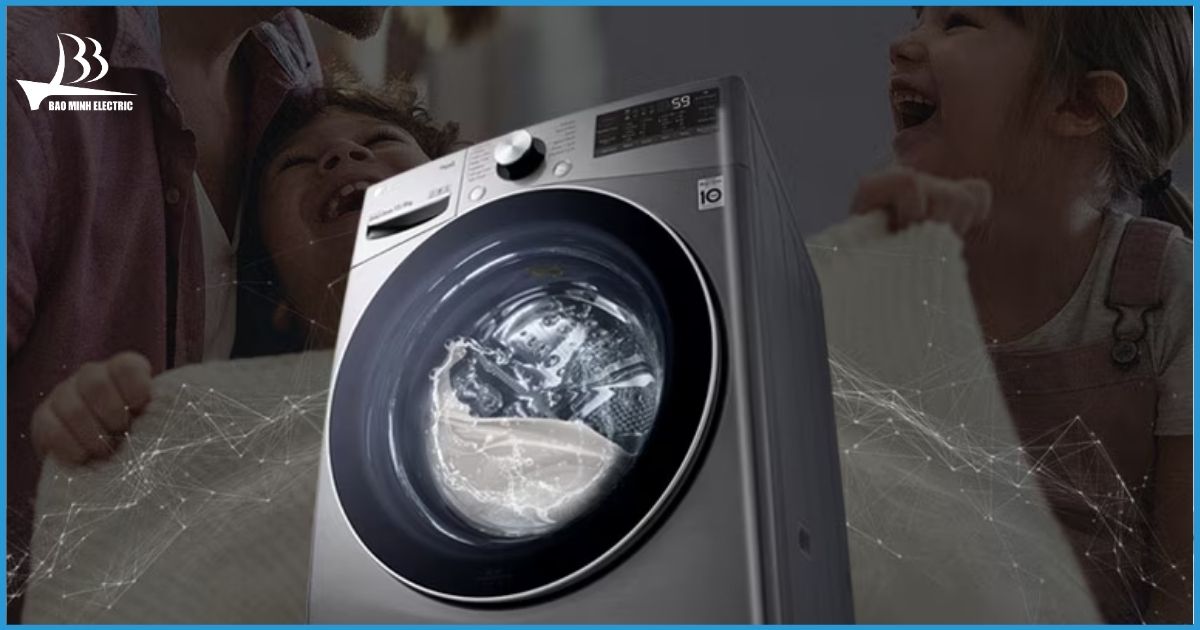 Máy giặt sấy LG F2515RTGB với khối lượng giặt lớn