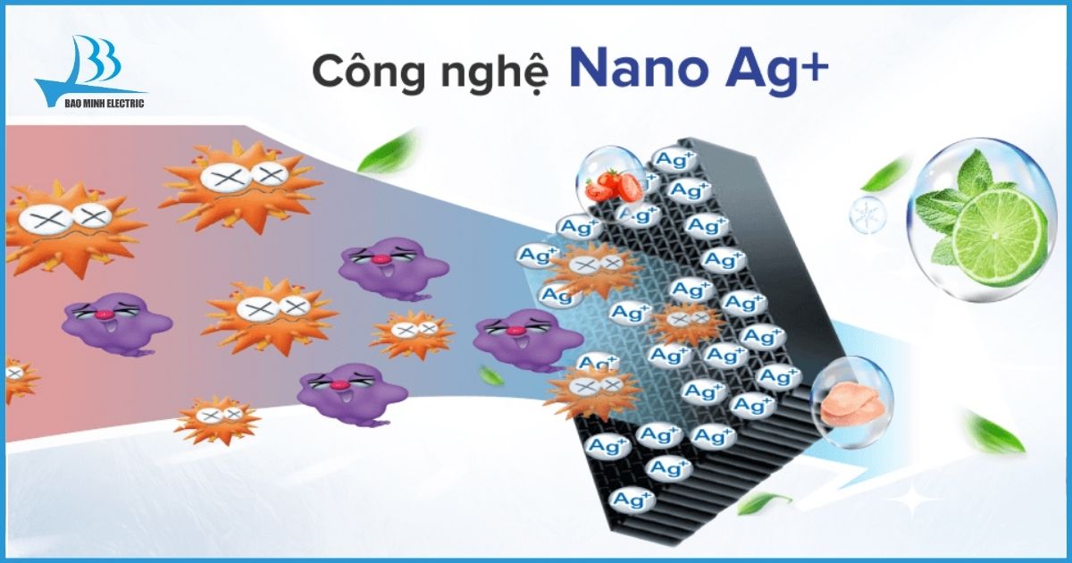 Công nghệ Nano Ag+ giúp khử mùi, kháng khuẩn hiệu quả