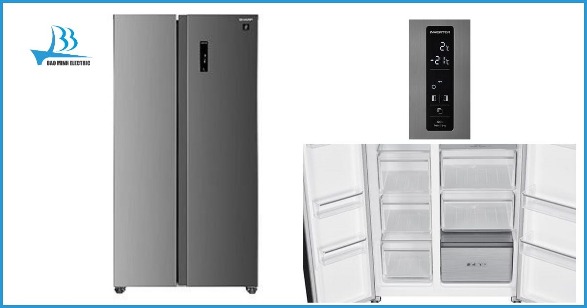 Thiết kế của tủ lạnh Sharp SJ-SBXP600V-DS 