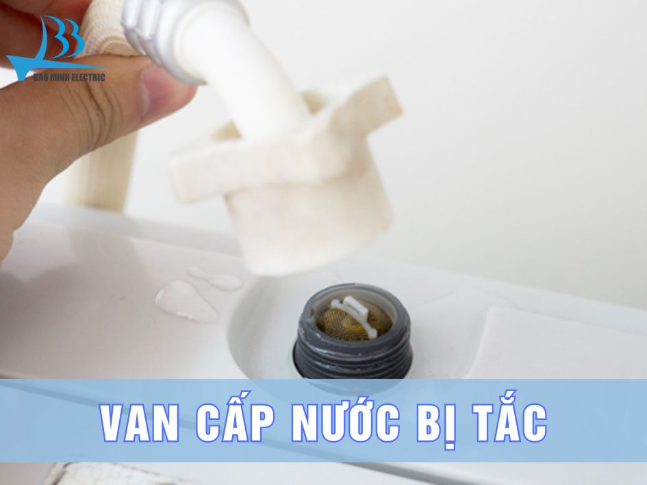 Van cấp nước bị tắc dẫn đến lỗi IE