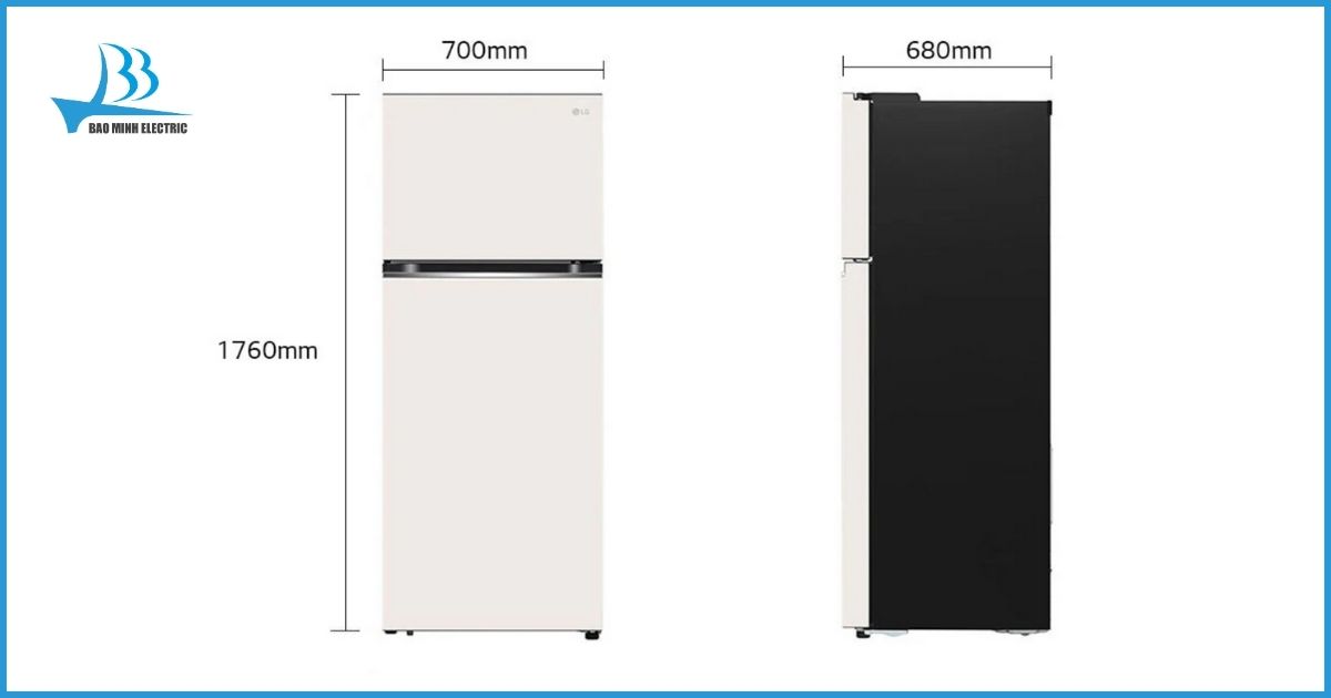 Đặc điểm thiết kế của tủ lạnh LG Inverter 395 lít GN-B392BG