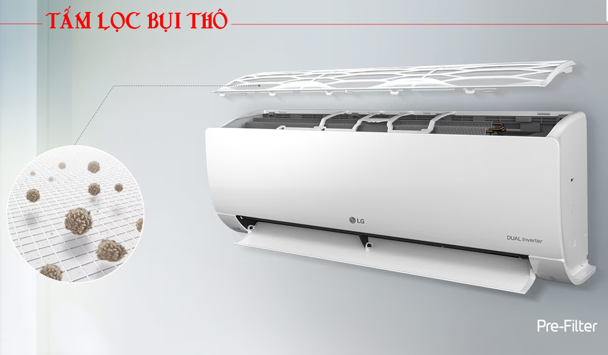 Điều hòa LG tấm lọc bụi thô