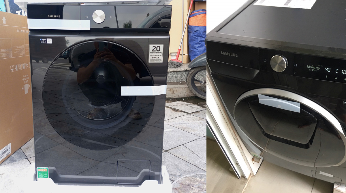 Điện máy Bảo Minh lắp đặt máy giặt Samsung WW12CB944DGBSV