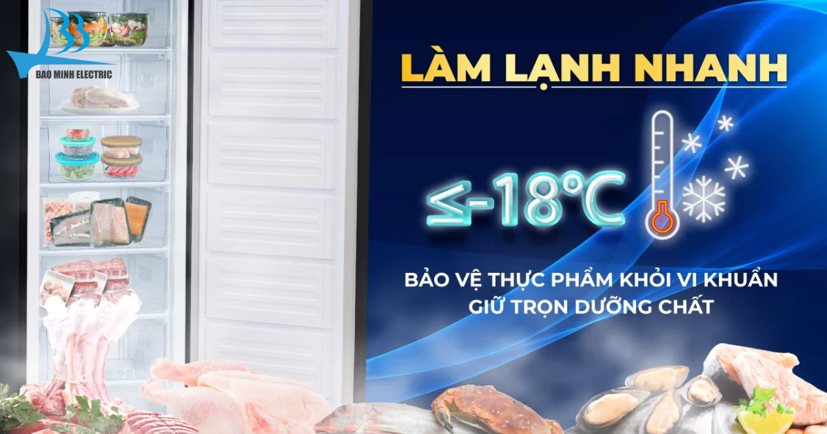 Tủ đông dàn lạnh nhôm Sanaky VH230VD3 còn được trang bị công nghệ làm lạnh trực tiếp 