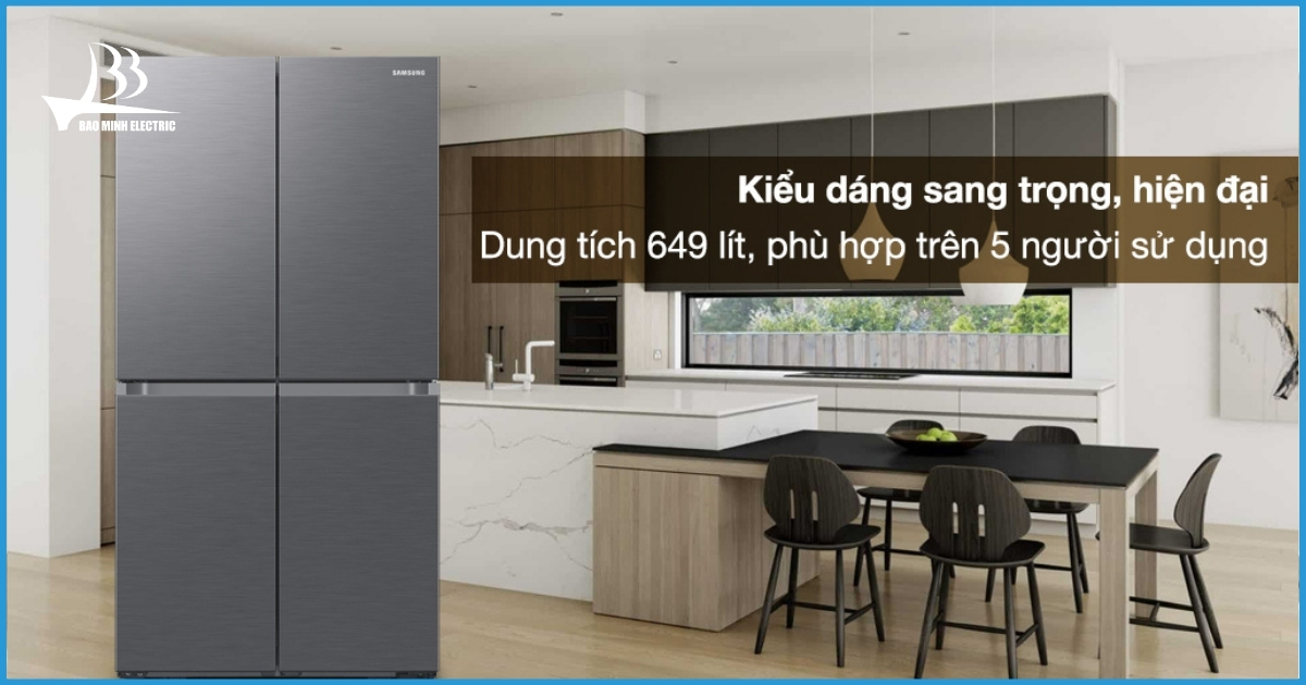 Đặc điểm thiết kế của Tủ lạnh Samsung Inverter 649 Lít RF59C700ES9/SV